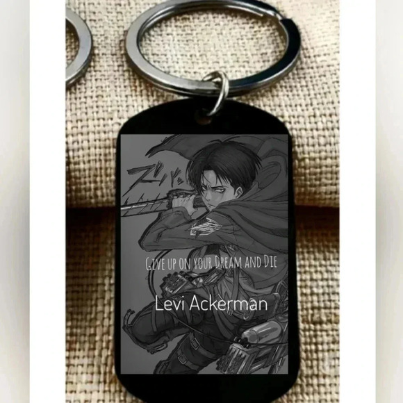 Attack On Titan Levi Ackerman give up your dream and die Keychain - Picture 1 of 1
